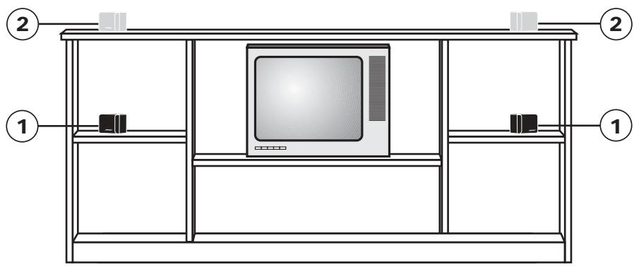 BOSER KIT 6.1 NOIR - Enceintes cubiques frontales gauche et droite - 1