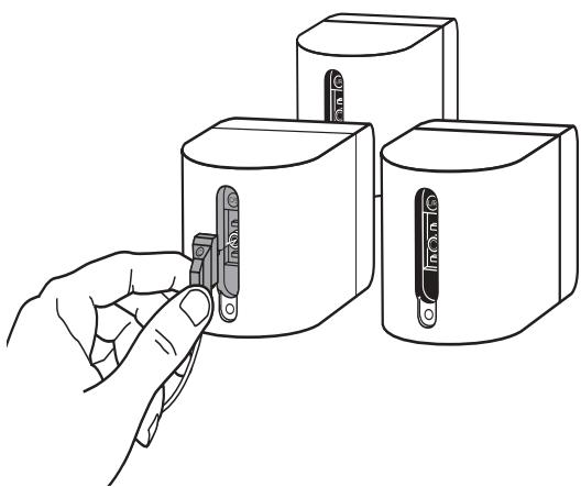 BOSER KIT 6.1 NOIR - Connexion du module Acoustimass aux enceintes cubiques frontales - 1