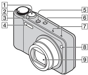 SONY DSC HX5V - Identification des pièces - 1
