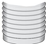 NEFF I79D44NO - Raccordement du conduit d'évacuation Ø 150 mm (taille recommandée) - 1