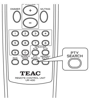 TEAC AG-980 - Recherche par types de programme (PTY) - 2