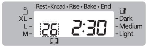 PANASONIC SD-2511RKE - Selectionnez le menu '26' - 2
