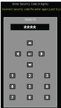 OPTOMAR EX762 - MENU | Sécurité - 3