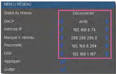 OPTOMAR EX762 - Comment utiliser un navigateur web pour contrôleur la projectioneur - 1