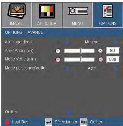 OPTOMAR EX762 - OPTIONS | Avancé - 1
