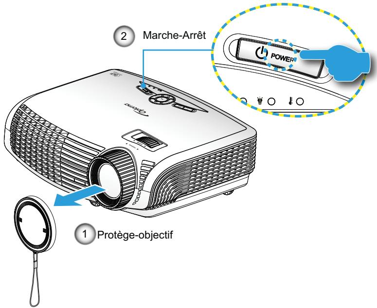 OPTOMAR EX762 - Mise sous tension du projecteur - 3