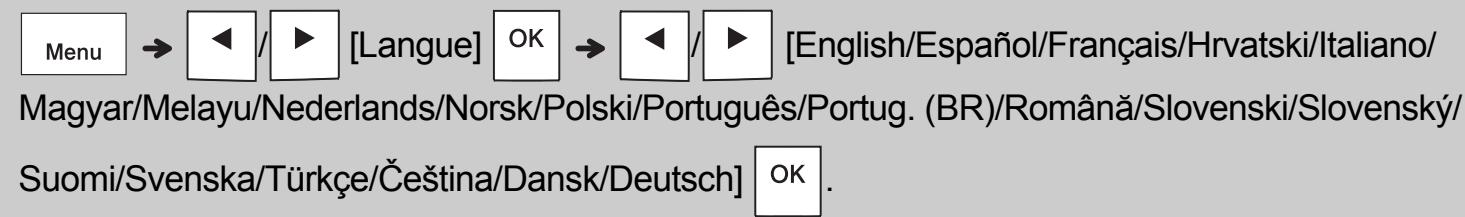 BROTHER PT-H110 - Définissez la langue. - 1