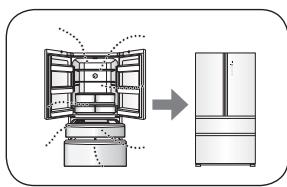 HAIER HB25FSSAA - Nettoyez les aliments avant de les introduire dans le réfrigérateur. - 1
