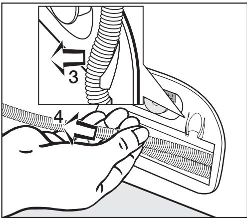 MIELE T 4464 C BLANCC - Pose du tuyau de vidange. - 2
