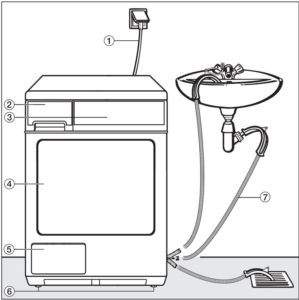 MIELE T 4464 C BLANCC - Vue de face - 1