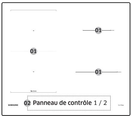 SAMSUNG NZ64B5046GK - Zones de cuisson - 5