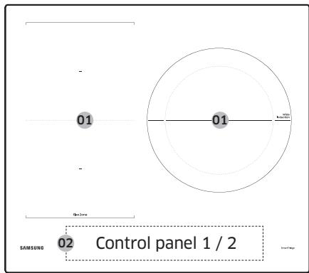 SAMSUNG NZ64B5046GK - Cooking zones - 2