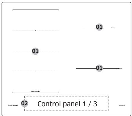 SAMSUNG NZ64B5046GK - Cooking zones - 7
