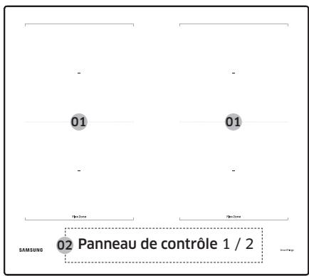 SAMSUNG NZ64B5046GK - Zones de cuisson - 6