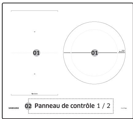 SAMSUNG NZ64B5046GK - Zones de cuisson - 3