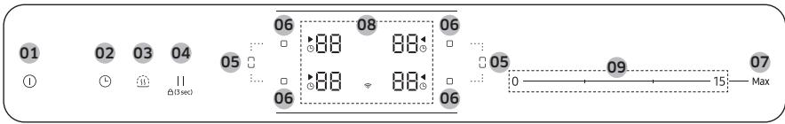 SAMSUNG NZ64B5046GK - Panneau de contrôle - 1