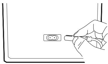 LG OM7560 - Branchement du cordon d'alimentation secteur - 1