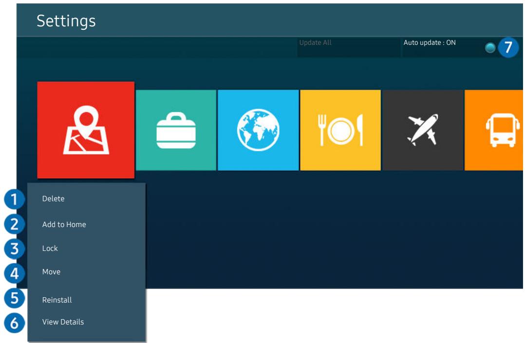 SAMSUNG UE65AU6905KXXC - Managing installed apps - 1