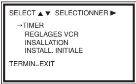 PHILIPS VR 140 - Navigation dans le menu sur l'écran - 1