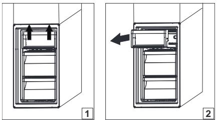 INDESIT LI8S1EFW - Retirer le récipient du bac du congélateur - 1