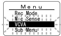 OLYMPUS WS310M - Utilisation du déclenchement à la voix (VCVA (Variable Control Voice Actuator)) - 2