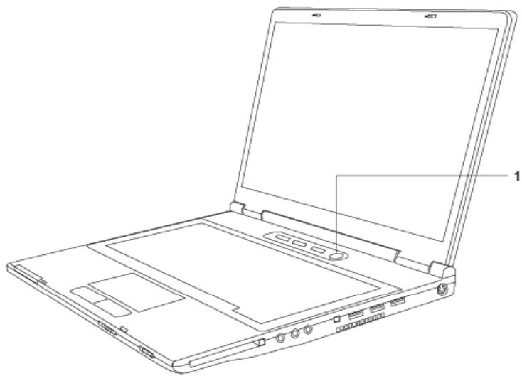 FUJITSU Amilo A1640 - Mettre le notebook sous tension - 1