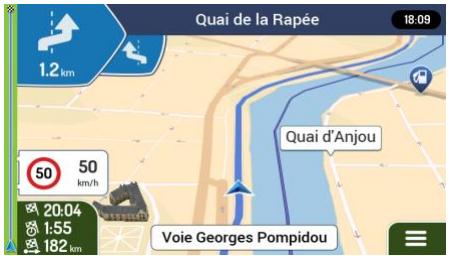 MAPPY ULTi S556 - Aperçu du virage et de la prochaine rue - 1