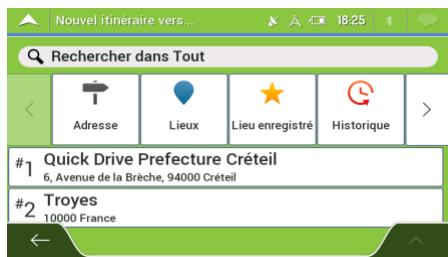 MAPPY ULTi S556 - Sélectionner un élément de l'historique - 2