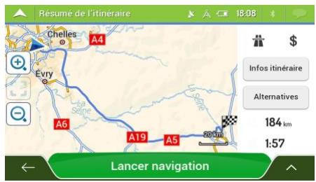 MAPPY ULTi S556 - Sélection d'un itinéraire enregistré - 5