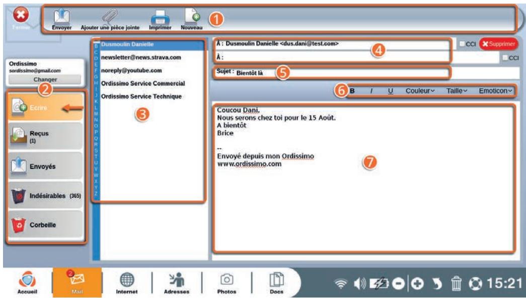 ORDISSIMO portableJULIA2 - Envoyer un e-mail - 1