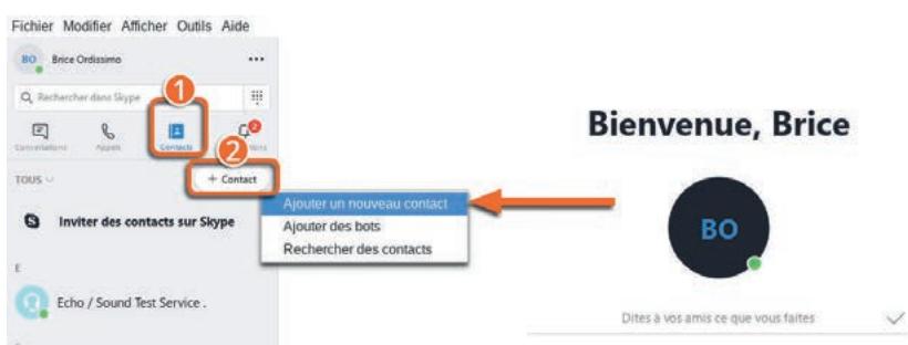 ORDISSIMO portableJULIA2 - Ajouter un contact - 1