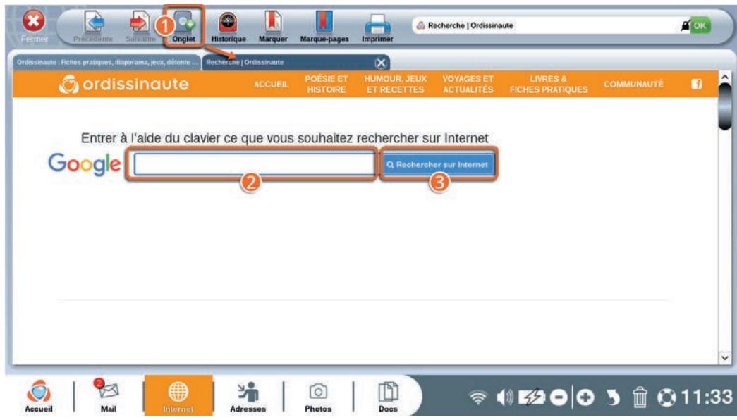 ORDISSIMO portableJULIA2 - Détails de la barre d'outils Internet - 3