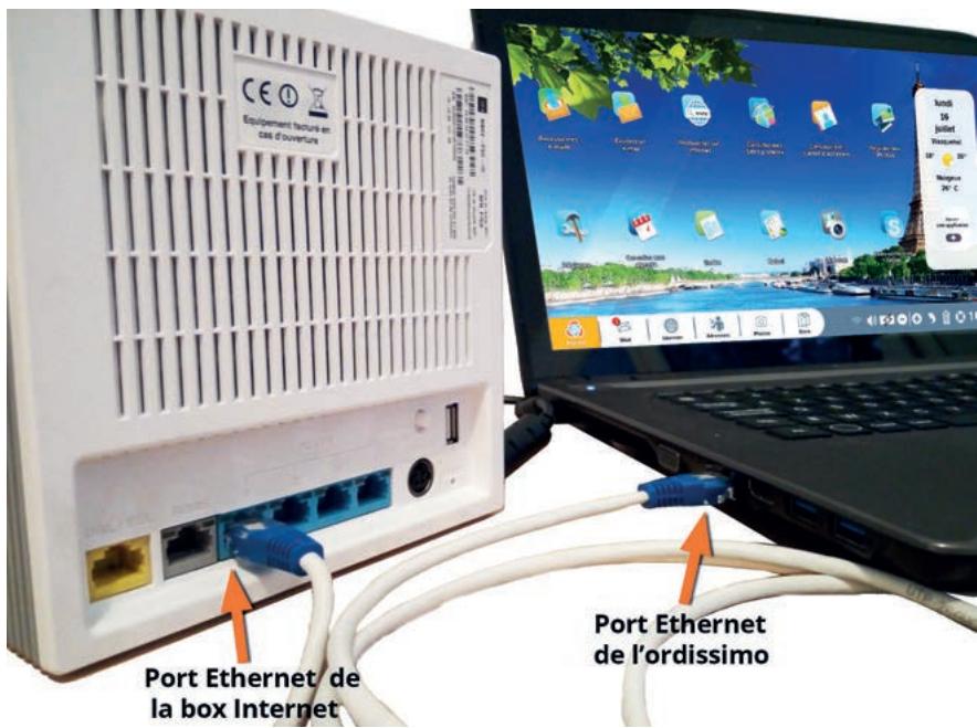 ORDISSIMO portableJULIA2 - Brancher un cable Ethernet - 1