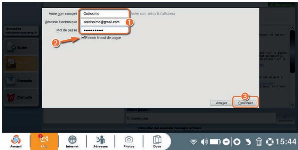 ORDISSIMO portableJULIA2 - Configuration du compte e-mail - 3
