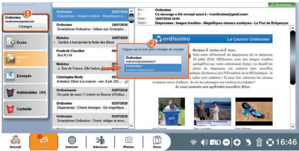 ORDISSIMO portableJULIA2 - Ajouter un autre compte e-mail - 2