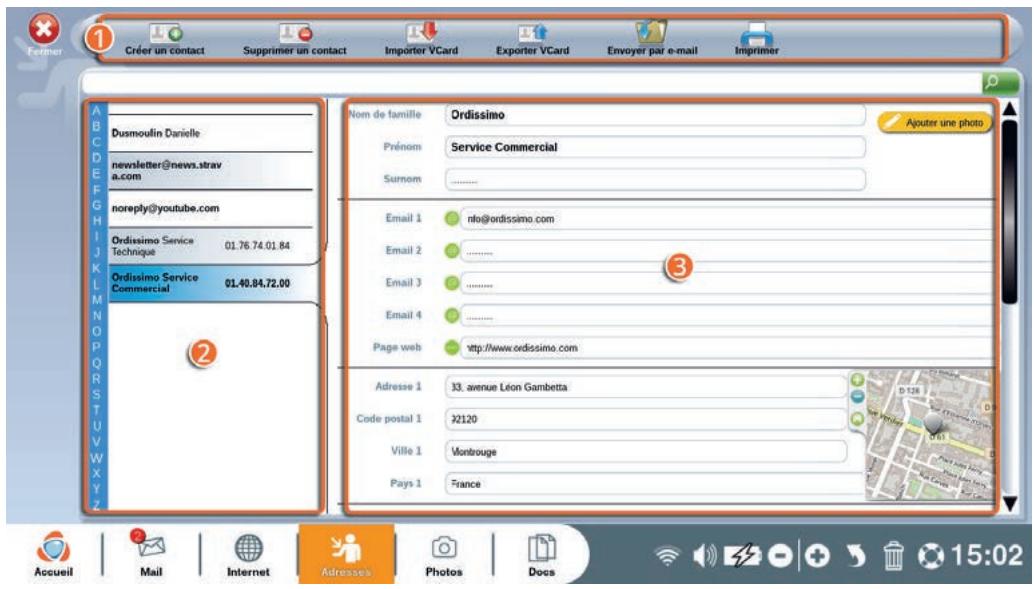 ORDISSIMO portableJULIA2 - Adresses - 1