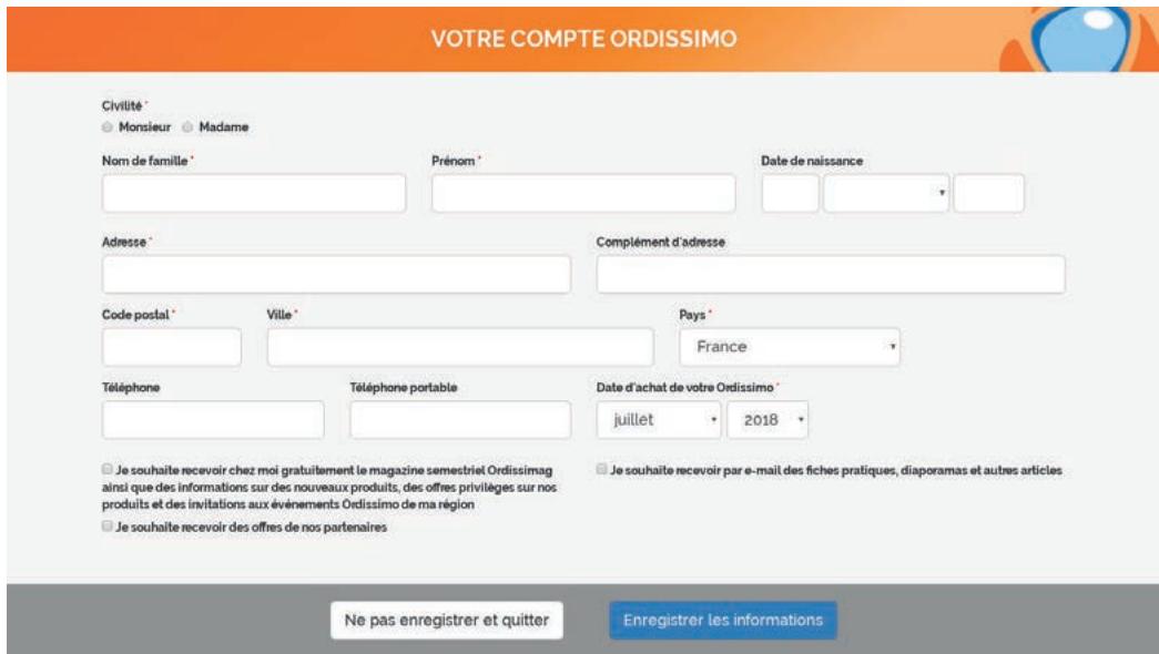 ORDISSIMO portableJULIA2 - Remplir le formulaire de 1er démarrage - 2