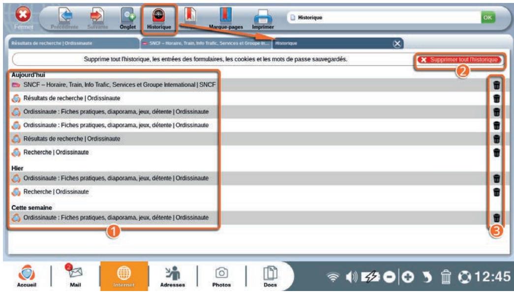 ORDISSIMO portableJULIA2 - Marques-pages et historique - 3