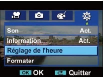 TOSHIBA CAMILEO P10+4 GO - Réglage de l'heure - 1