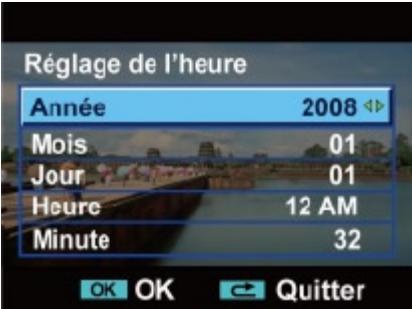 TOSHIBA CAMILEO P10+4 GO - Réglage de l'heure - 2
