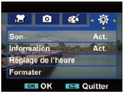 TOSHIBA CAMILEO P10+4 GO - Menu Configuration - 1