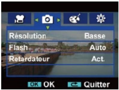 TOSHIBA CAMILEO P10+4 GO - Configuration du sous-menu du mode Photo - 1