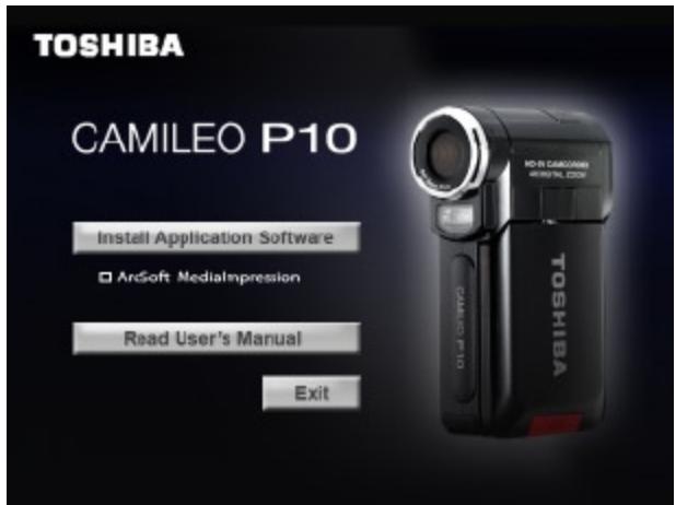 TOSHIBA CAMILEO P10+4 GO - Installer des logiciels fournis - 1