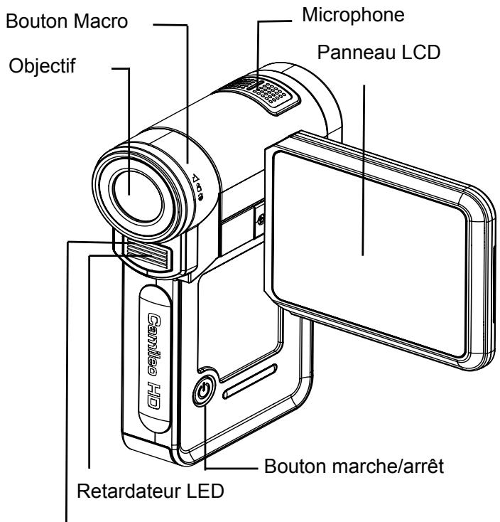 TOSHIBA CAMILEO P10+4 GO - Vue avant et Vue latérale - 1
