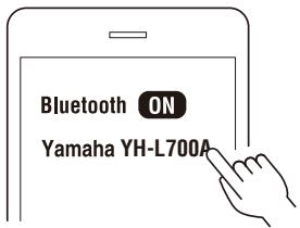 YAMAHA AYHE700A - Sélectionnez ce produit dans la liste en question sur votre dispositif Bluetooth. - 1
