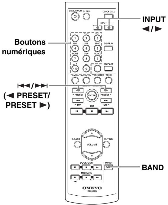 ONKYO CS 725 T - Choix d'une préselection - 1