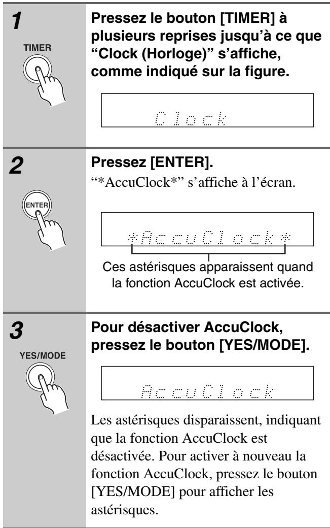 ONKYO CS 725 T - Désactiver la fonction 'AccuClock' - 2
