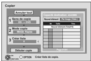 PANASONIC DMR-XW350 - Définissez les images fixes à copier. - 1