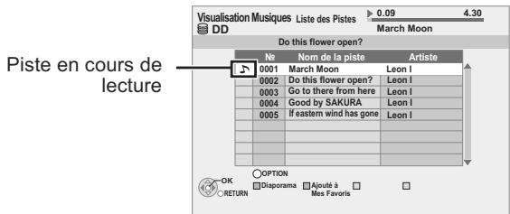 PANASONIC DMR-XW350 - Appuyez sur [, ] pour désir la piste et appuyez sur [OK]. - 1