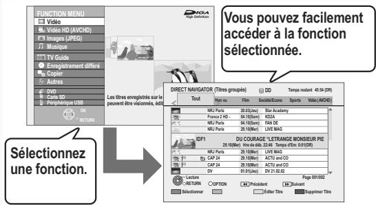 PANASONIC DMR-XW350 - Accès facile à différentes fonctions - 1